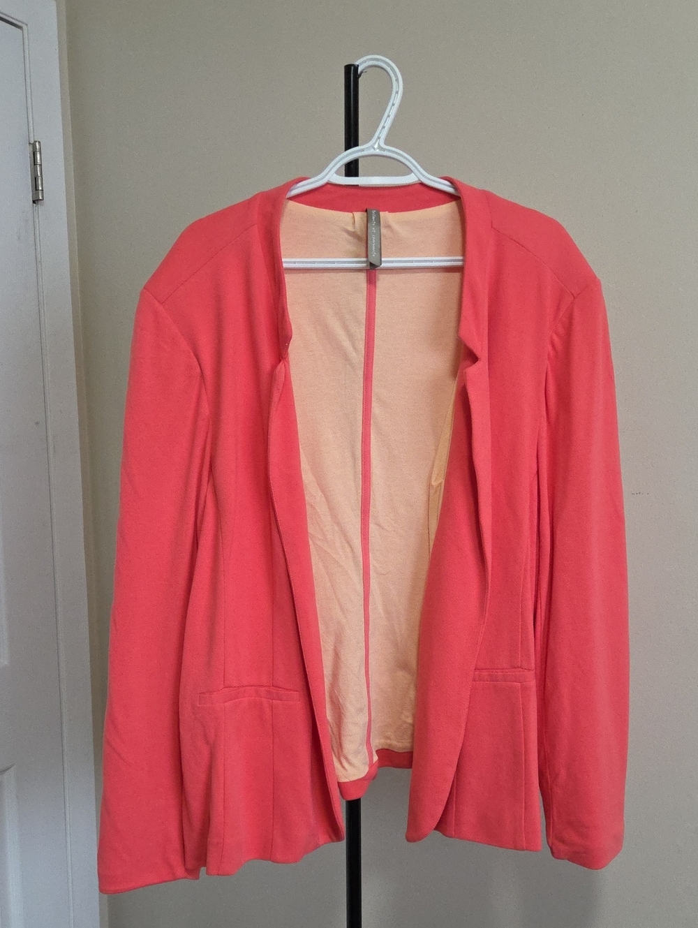 Penningtons 100% Condition Coral-Red Open-Front Blazer